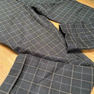 Skinny Fit Plaid Dress Pants